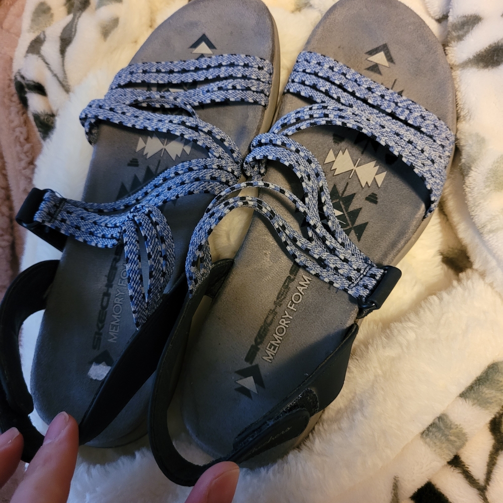 Skechers Blue Braided Sandals
